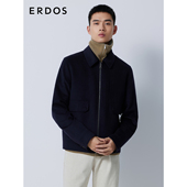 ERDOS 外套休闲轻商务 夹克秋冬藏蓝微弹加厚短款 男装 羊绒工装