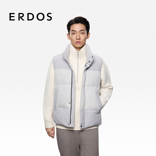 25秋冬新品 男装 ERDOS 羊绒羽绒马甲90白鹅绒外套 秀场同系列