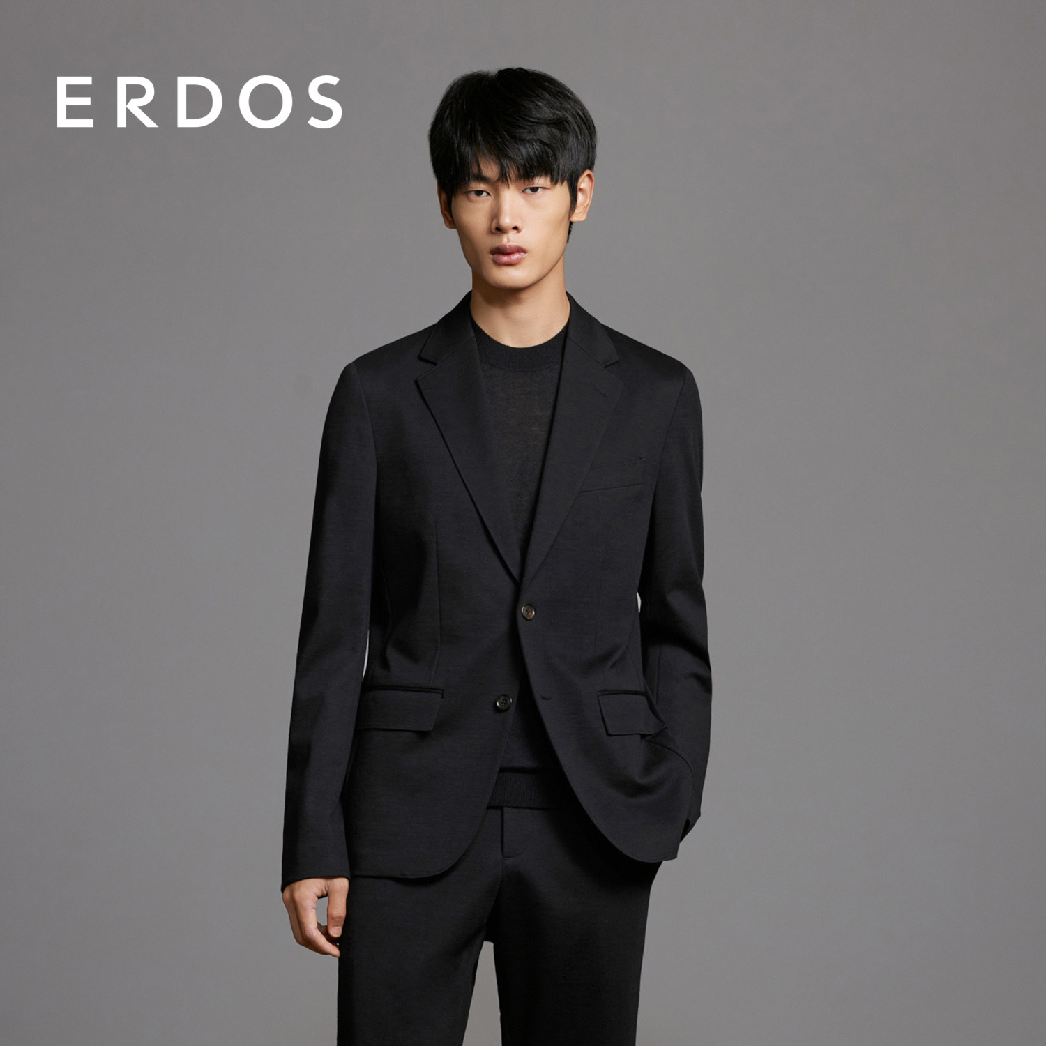 ERDOS 绅装外套春季款男装羊毛羊绒混纺西服黑色平驳领西装,男装,休闲西服,淘宝优惠券,粉丝福利购,淘宝优惠卷