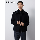 男装 骆驼绒夹克秋冬曜石黑短款 工装 ERDOS 外套厚款 挺括有型