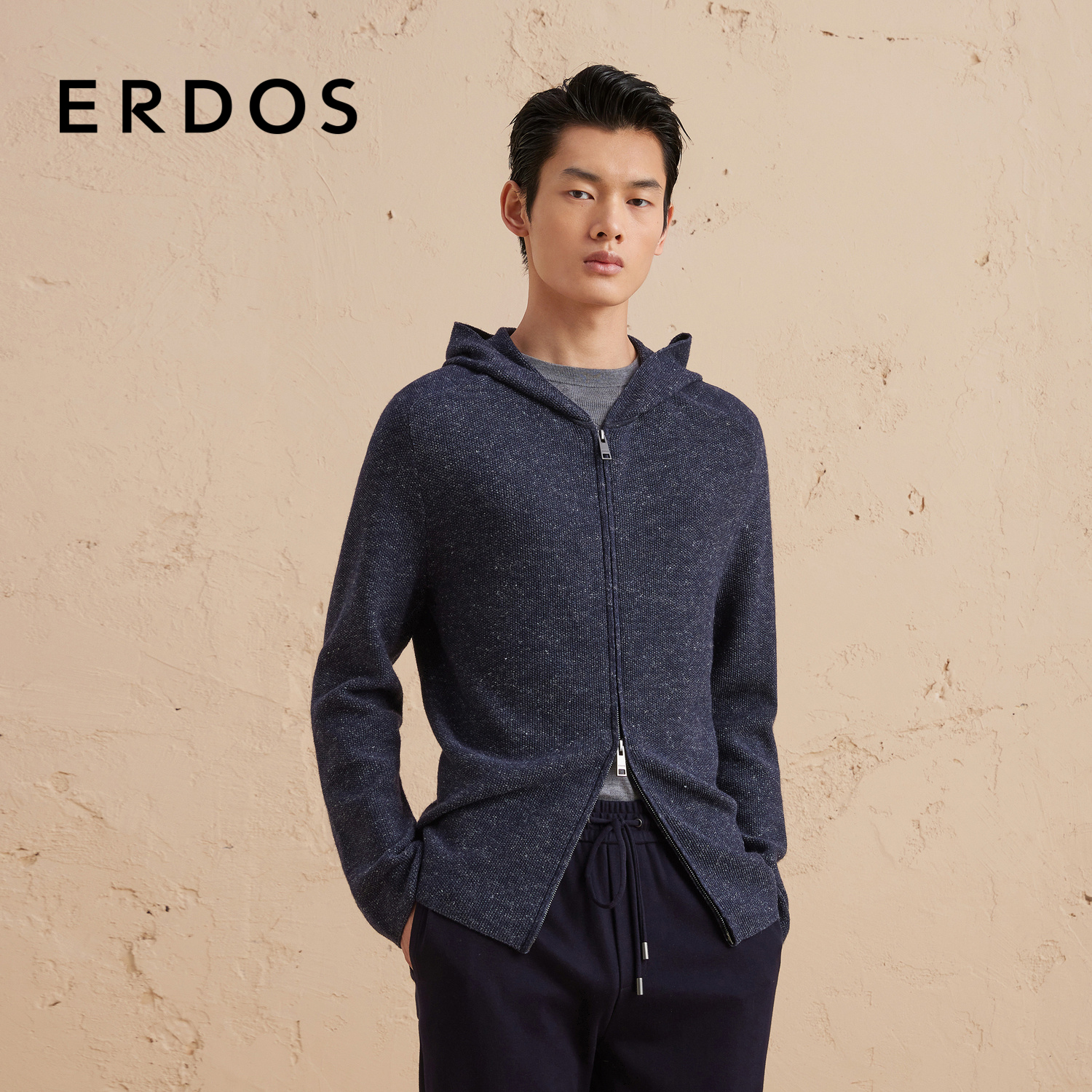 ERDOS男装羊毛混纺开衫外套