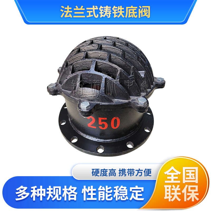 水泵升降式吸水底阀H42X型球墨铸铁法兰式单向止储水回底阀