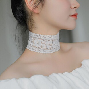 蕾丝项圈夏季遮颈纹脖子配饰护颈围脖颈圈女防晒脖套遮疤纹身领圈