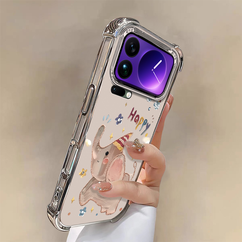 适用小米17系列电镀四角手机壳