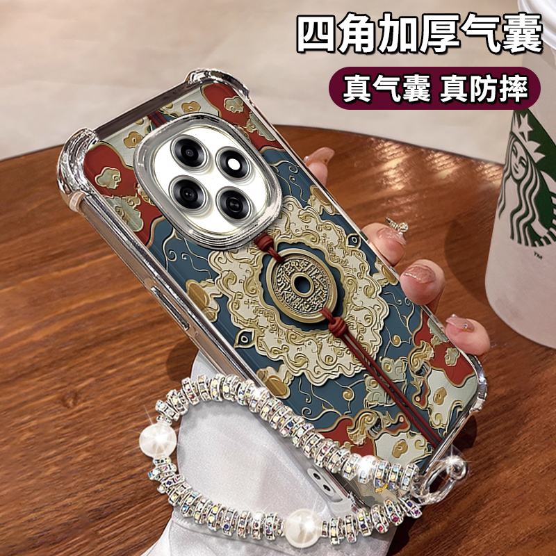 适用OPPOA系列铜钱透明手机壳