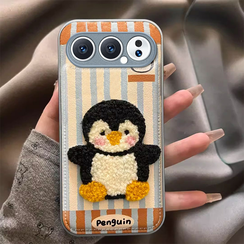 适用荣耀500系列可爱企鹅手机壳