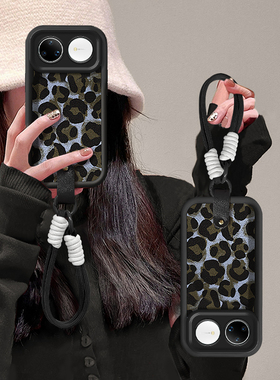 适用华为nova15ultra手机壳14女13活力版12新款huawei女蓝色豹纹高级11SE10硅胶8好看7防摔新年挂绳保护套软