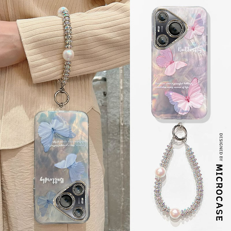 华为P70/60/50蝴蝶全包手机壳