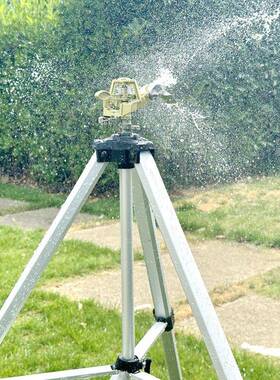 跨境可伸自合动浇花神角器锌金缩草坪浇水喷头大三架园艺滴AFO灌