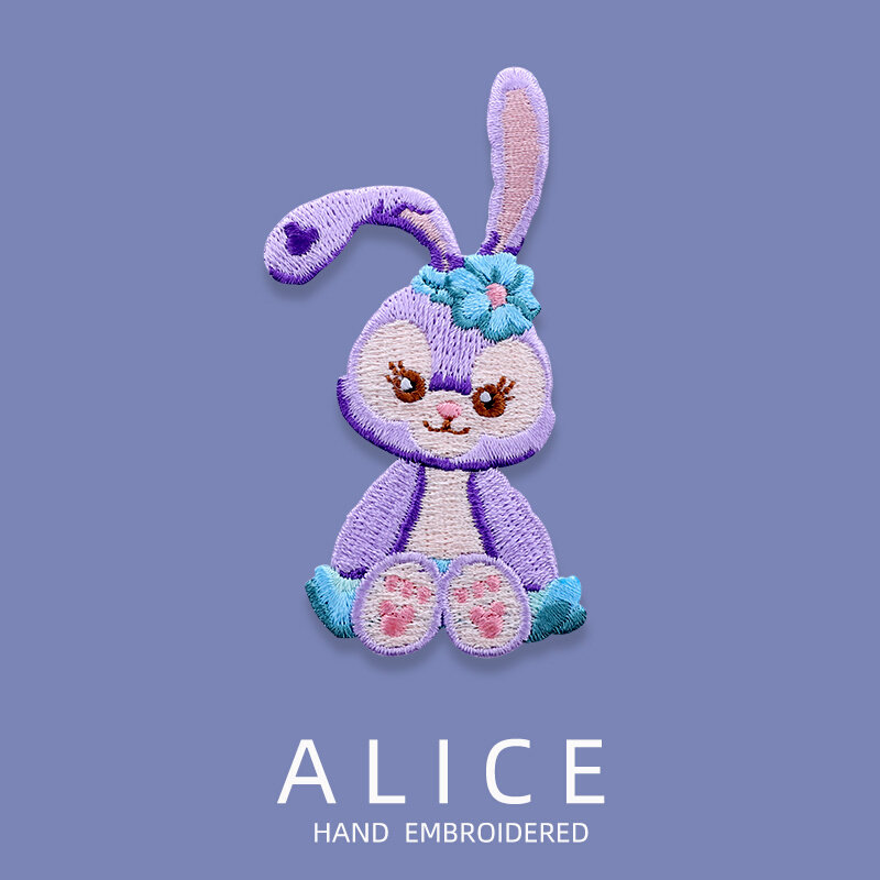 自粘星黛露兔子达菲熊雪莉刺绣贴龙骧包手机壳switch装饰补丁贴