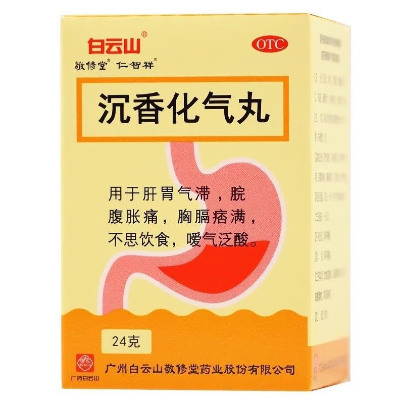 白云山 沉香化气丸 24g*1瓶/盒【效期至2026年8月31日】F