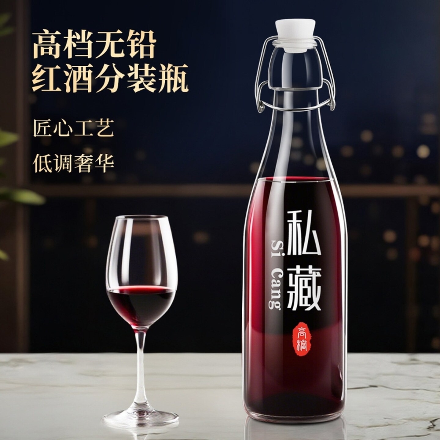 长期酒瓶密封存酒泡酒瓶子专用自酿白酒分装瓶储酒容器卡扣酵素瓶