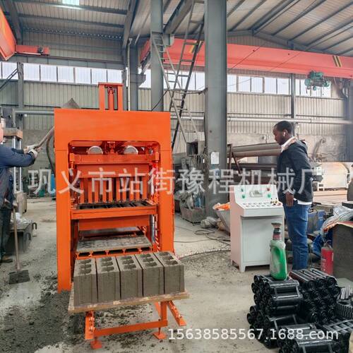全自动砌块机制砖机设备小型砖块生产机厂家Hollow brick machine
