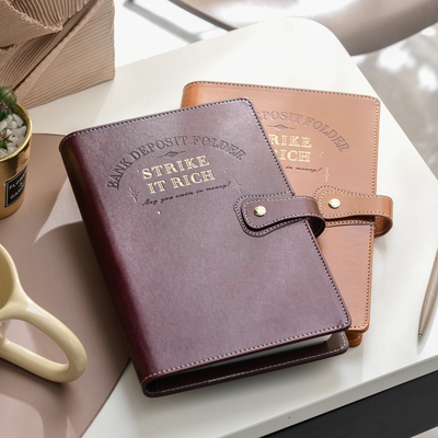 文创艺质感硬面搭扣A5存单夹定制