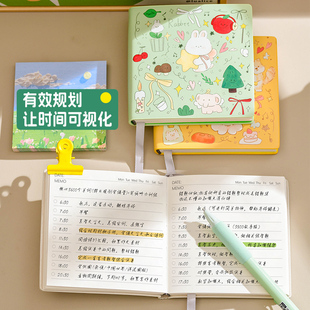 糯米手感迷你a7每日计划本todolist口袋本印花彩绘小本子随身便携记事本正方形小清新卡通日程本大学生高颜值