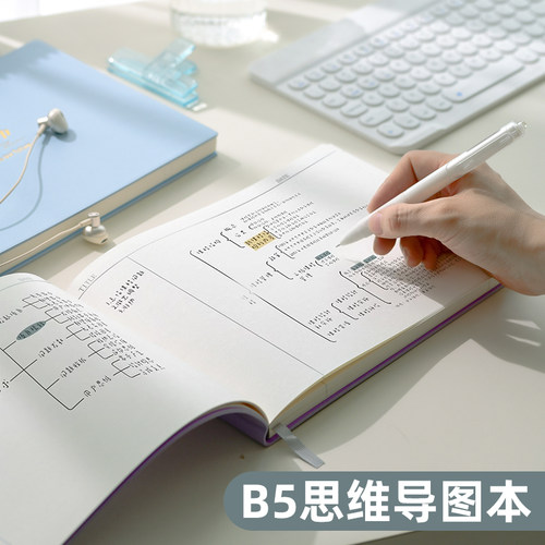 糯米手感皮质B5大思维导图笔记本