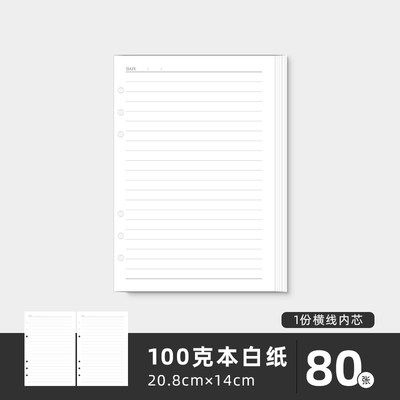 A5活页纸替芯100g加厚本白纸工作