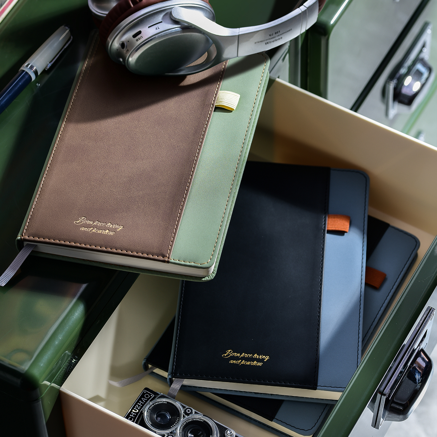 2026年新款高级皮面笔记本A5加厚