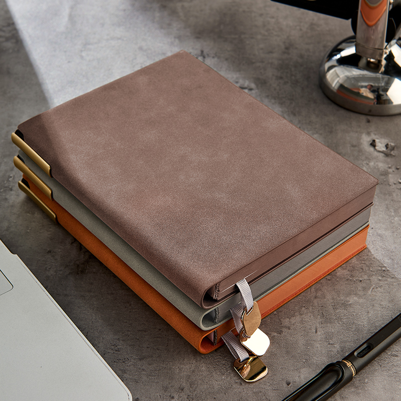 高档羊巴皮笔记本简约可印logo