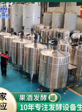 果酒发酵设备控温全自动气泡酒生产设备不锈钢搅拌罐饮料生产设备