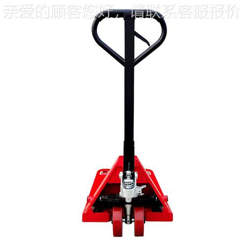 手动牛 仓2吨550塑库装卸车 手推托盘车地叉车万向轮液压叉搬运车