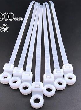 黑色5*200mm塑胶扎带 高强度尼龙束线捆带 长200mm一拉得束带