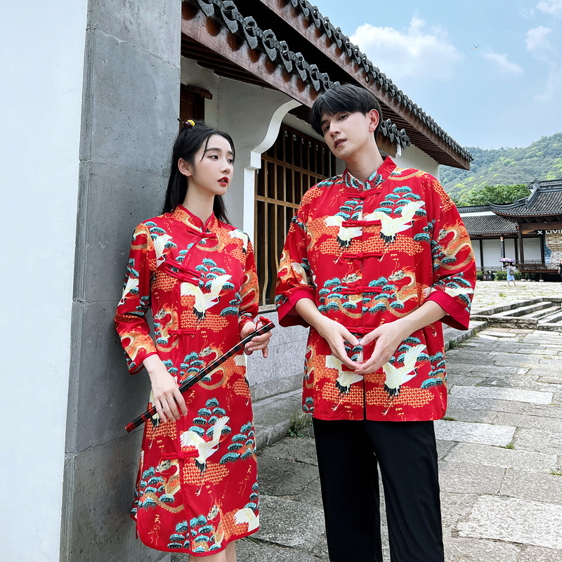 改良新中式旗袍长袖一裙一衣