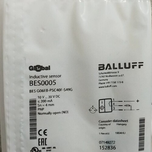 全新原装巴鲁夫 BES0005 BES G06EB-PSC40F-S49G 现货议价