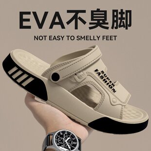 凉鞋 夏季 法式 男款 外穿开车专用户外沙滩鞋 软底防滑防臭凉拖鞋