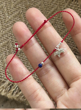 马年本命年红手绳手链女款编织绳