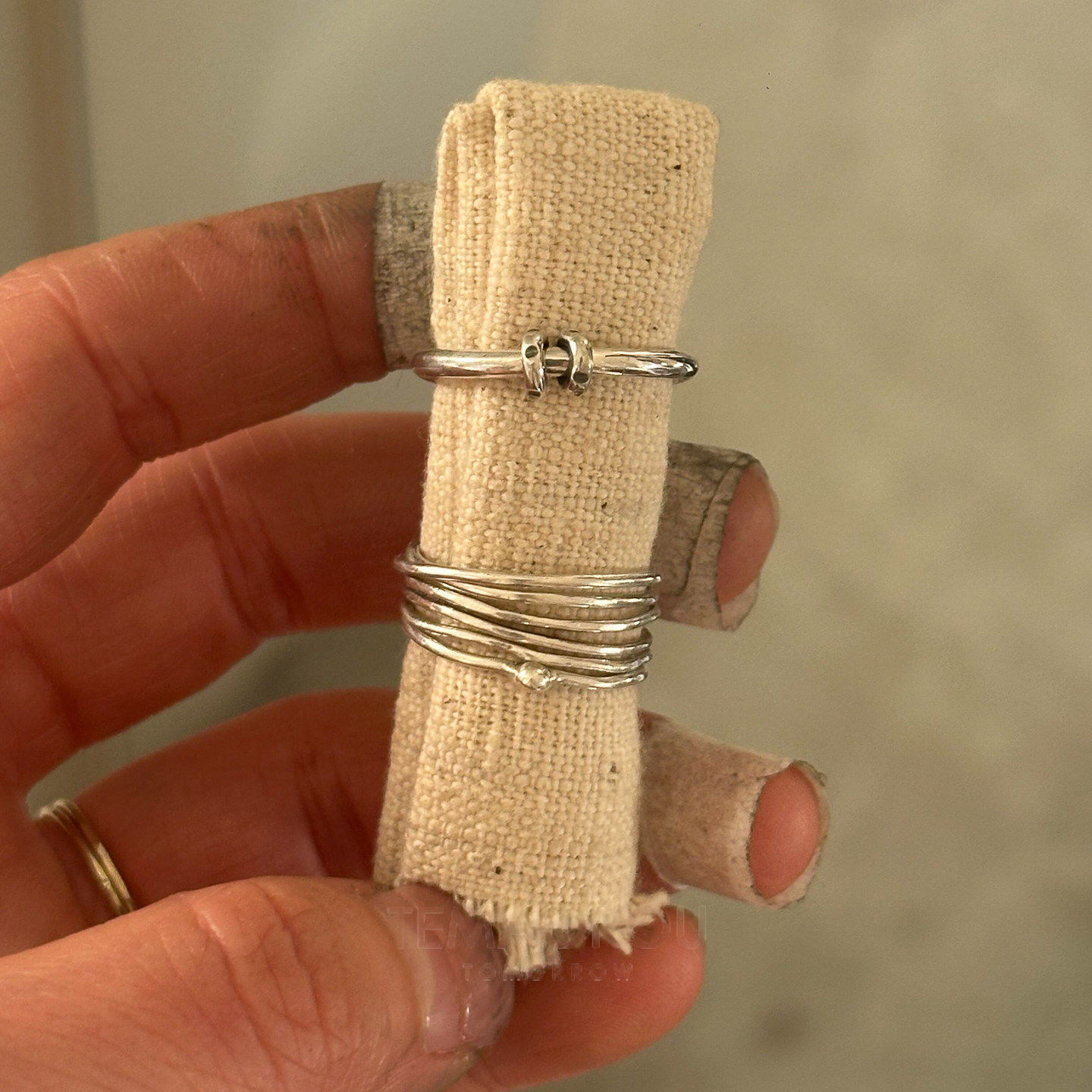 多层素圈戒指女韩系ins小众设计图片