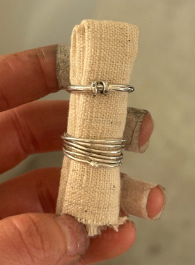 多层素圈戒指女韩系ins小众设计