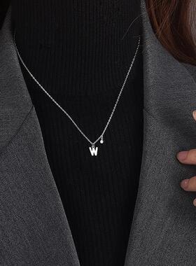 26字母毛衣链2022年新款潮定制925纯银项链女轻奢小众锁骨链秋冬