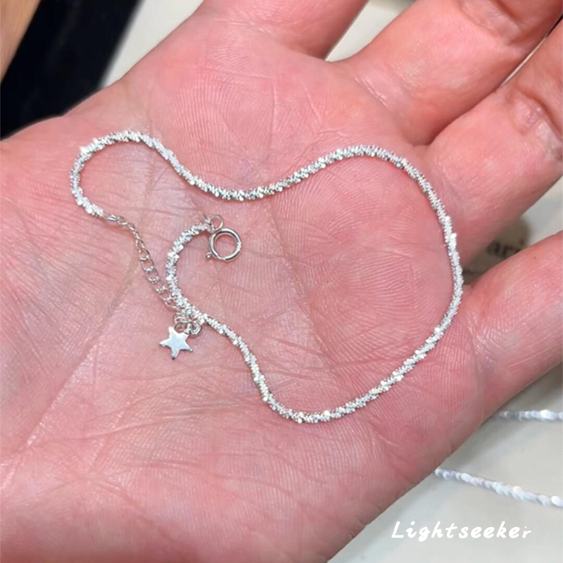 S925纯银波光粼粼满天星手链女款