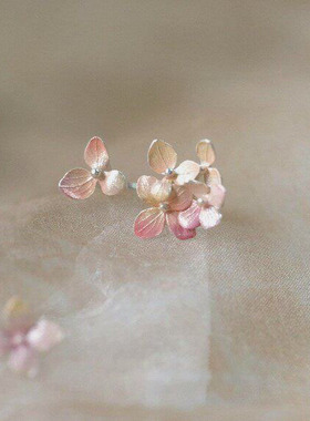 「春日小花」晕染粉调紫阳花戒指