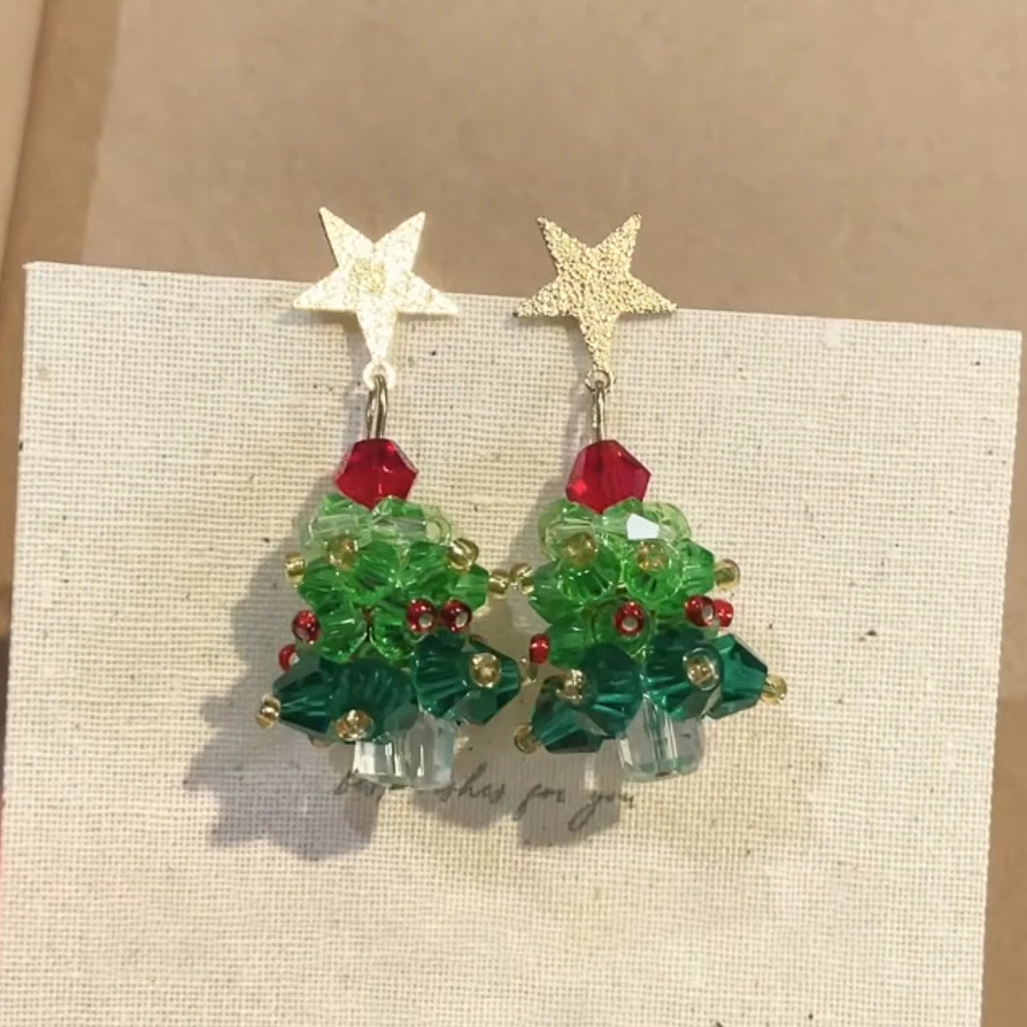 圣诞节超显白仿水晶串珠立体圣诞树耳钉个性百搭独特耳饰氛围感,饰品/流行首饰/时尚饰品新,耳钉,淘宝优惠券,粉丝福利购,淘宝优惠卷