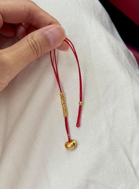 新中式小胖福红绳编织手链女款本命年2026年百搭叠戴招财进宝手饰