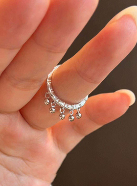 铃铛流苏戒指女款小众设计轻奢