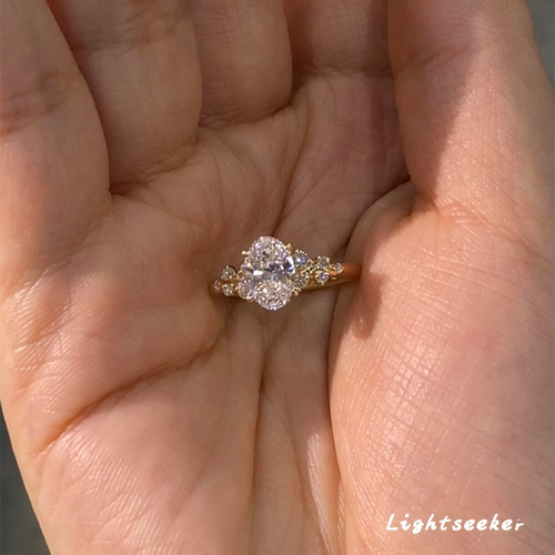 爆闪鸽子蛋戒指女千金感轻奢小众