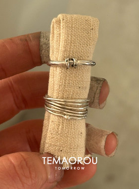 多层素圈戒指女韩系ins小众设计