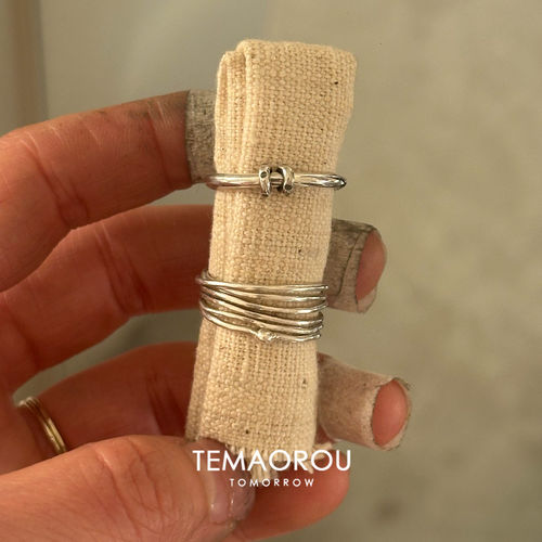 多层素圈戒指女韩系ins小众设计