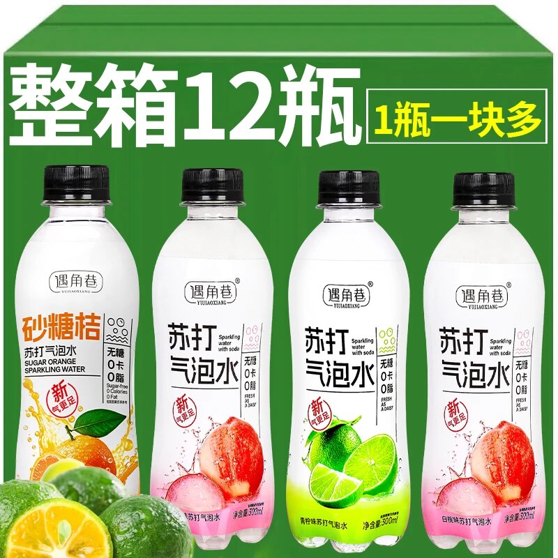 无糖苏打气泡水0糖0卡0脂夏日爽口气泡水多味果味饮料整箱