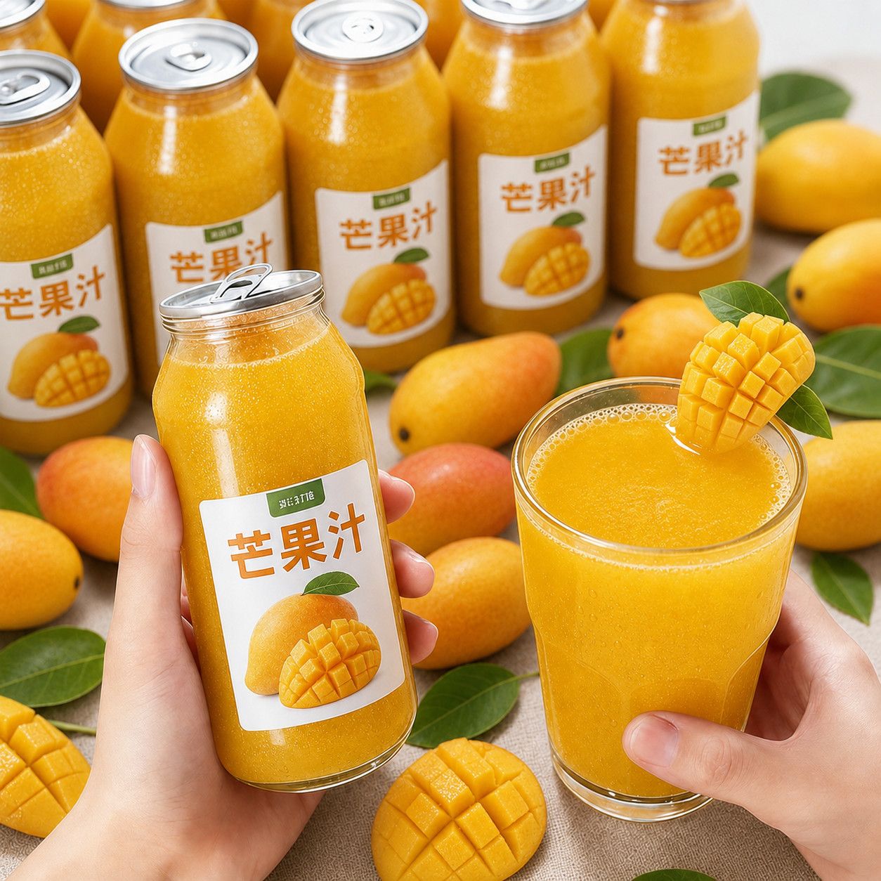 【6瓶整箱】芒果汁好喝360ml瓶装工厂直发新鲜日期特价