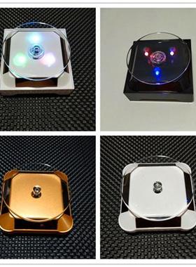 太阳能旋转展示架工艺品佛像摆件底座样品手镯自转圆形转盘底座架