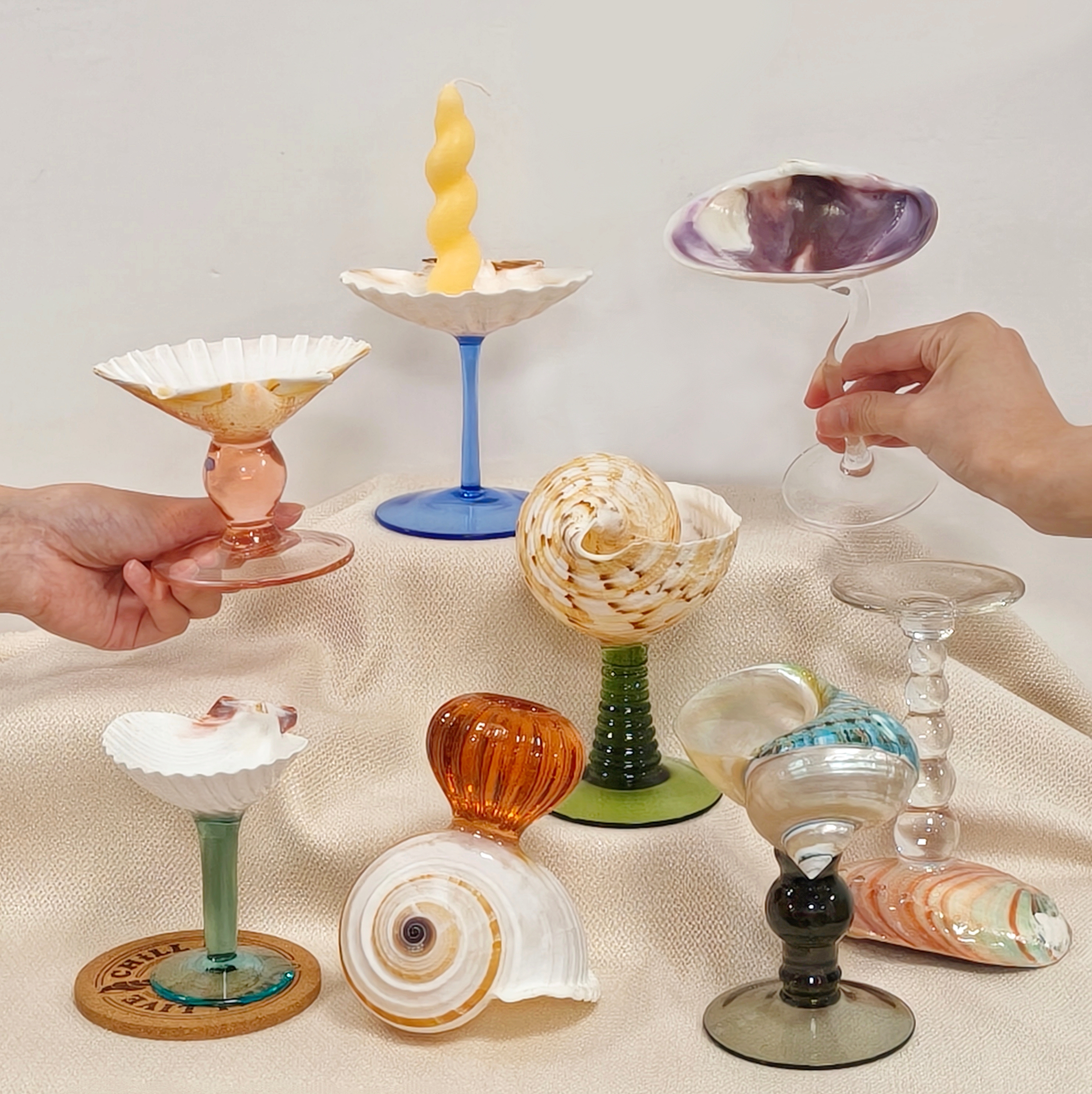 贝壳杯海螺杯一物一拍小众礼物生日礼物首饰收纳摆件