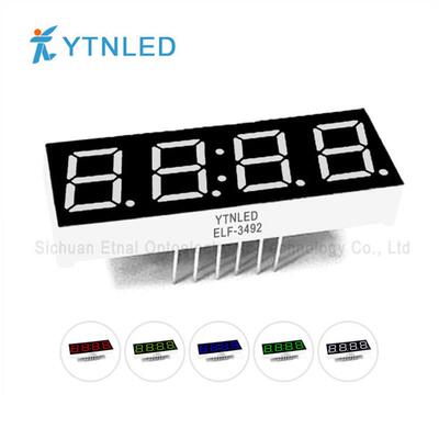 0.39英寸4位数码管共阴共阳红黄绿翠绿蓝白色ELF-3492AS/BS/AG/BG