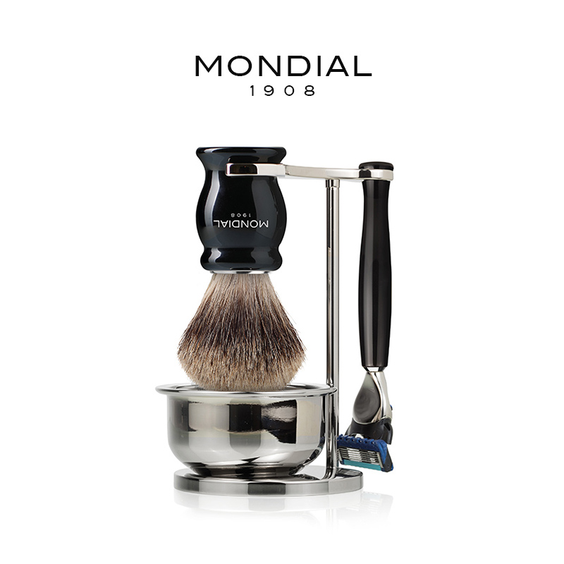 MONDIAL1908男士手动剃须刀起泡刷碗放置架意大利进口剃须刀套装