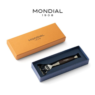 MONDIAL1908刮胡刀男士老式手动湿剃须刀剃意大利鸡翅木原木刀柄
