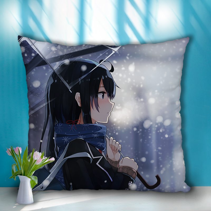 雪之下雪乃周边方形抱枕双面印照片定制来图订做沙发靠枕头含枕芯