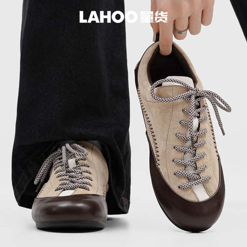 LAHOO量货 2026新款百搭系带休闲鞋男款时尚运动舒适户外薄底鞋